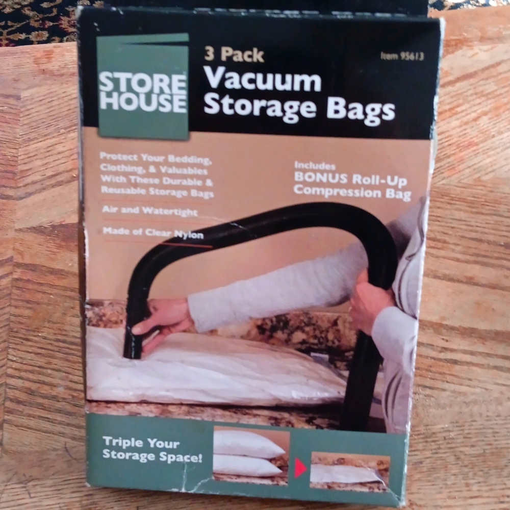 Clear Vacuum Storage Bags - 3 Pack
